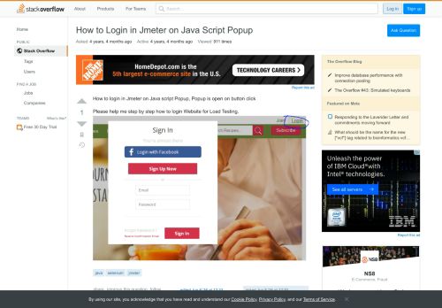 
                            1. How to Login in Jmeter on Java Script Popup - Stack Overflow