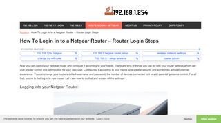 
                            7. How To Login in to a Netgear wireless Router ... - 192.168.1.254