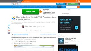 
                            7. How to Login in Website With Facebook User Id and Password