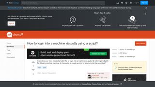 
                            11. How to login into a machine via putty using a script? - Ask Ubuntu