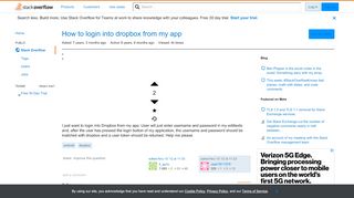 
                            9. How to login into dropbox from my app - Stack Overflow