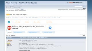 
                            4. How to login into Mivoice Office - Mitel Forums