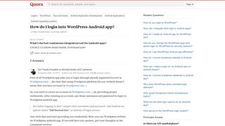 
                            3. How to login into WordPress Android app - Quora