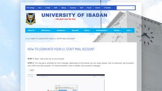 
                            7. how to login into your ui staff mail account - University of Ibadan