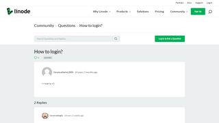 
                            9. How to login? | Linode Questions