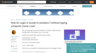 
                            7. How to login locally on Windows 7 without typing computer name \ user
