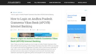 
                            9. How to Login on Andhra Pradesh Grameena Vikas Bank (APGVB ...