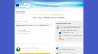 
                            5. How to login on EU Login? - Europa EU
