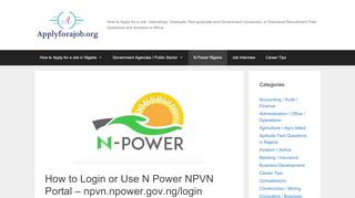 
                            4. How to Login or Use N Power NPVN Portal - npvn.npower.gov.ng ...