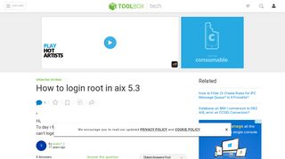 
                            4. How to login root in aix 5.3 - IT Toolbox