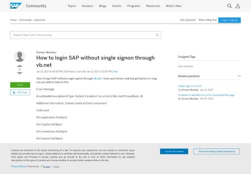 
                            13. How to login SAP without single signon through vb.net - SAP Q&A ...