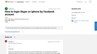 
                            3. How to login Skype on Iphone by Facebook account - Microsoft Community
