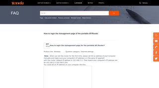 
                            7. How to login the management page of the portable AP/Router-Tenda ...