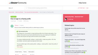 
                            7. How to login to a Family profile | Deezer Community, ...