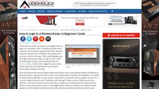 
                            8. How to Login to a Wireless Router: A Beginners' Guide | Audioholics