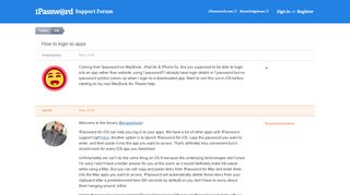 
                            8. How to login to apps — 1Password Forum