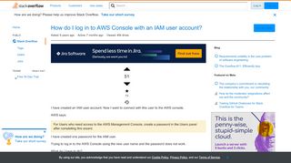 
                            7. How to login to AWS Console with an IAM user account? - Stack Overflow