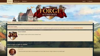 
                            5. How to login to beta on mobile | Forge of Empires Forum