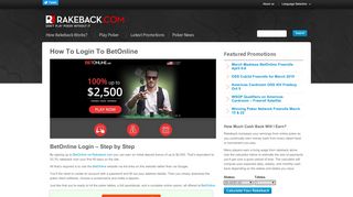 
                            6. How To Login To BetOnline - Online Poker Rakeback Offers