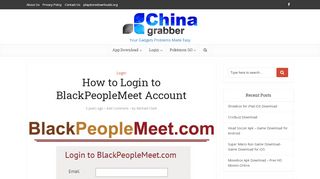 
                            5. How to Login to BlackPeopleMeet Account – China Grabber