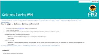 
                            6. How to Login to Cellphone Banking on fnb.mobi? - Google Sites