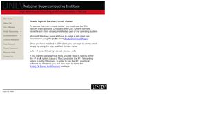 
                            3. How to login to cherry-creek - UNLV National Supercomputing Institute