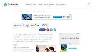
                            13. How to Login to Cisco CCO | Techwalla.com