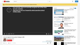 
                            10. How to login to Concordia Colleges LMS - YouTube