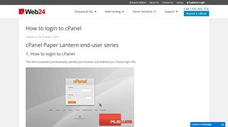 
                            3. How to login to cPanel - Web24