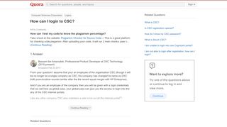 
                            10. How to login to CSC - Quora
