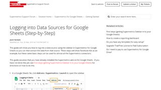 
                            10. How to login to data sources? (step-by-step) : Supermetrics Support ...
