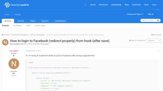 
                            8. How to login to Facebook (redirect properly) from hook (after save ...