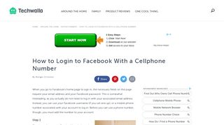 
                            6. How to Login to Facebook With a Cellphone Number | Techwalla.com