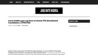 
                            5. how to login to federal fire service recruitment 2018 ... - Jobs Mate NG