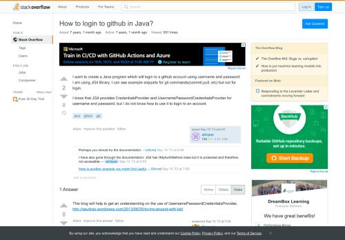
                            11. How to login to github in Java? - Stack Overflow