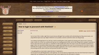 
                            3. How to login to javaranch with HtmlUnit? [Solved] (JForum forum at ...