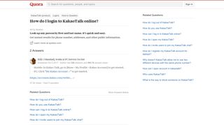 
                            2. How to login to KakaoTalk online - Quora