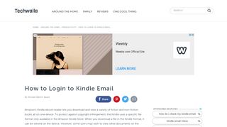 
                            11. How to Login to Kindle Email | Techwalla.com