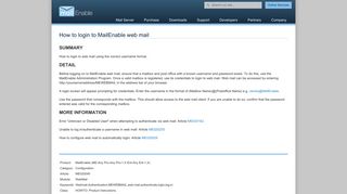 
                            2. How to login to MailEnable web mail