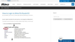 
                            3. How to Login to MikroTik RouterOS - Miro.co.za