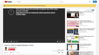 
                            1. HOW TO LOGIN TO MMM PERSONAL OFFICE - YouTube