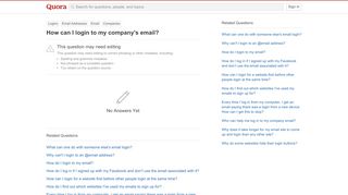 
                            3. How to login to my company's email - Quora