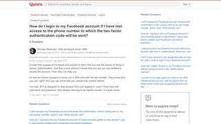
                            7. How to login to my Facebook account if I have lost access to the ...
