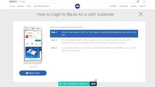
                            2. How to Login to MyJio for a JioFi customer