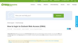 
                            7. How to login to Outlook Web Access (OWA) - Support | CrazyDomains ...