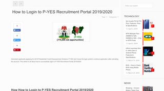 
                            8. How to Login to P-YES Recruitment Portal 2019/2020 • School News ...