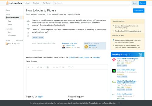 
                            11. How to login to Picasa - Stack Overflow