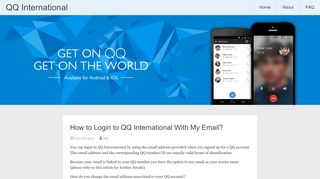 
                            7. How to Login to QQ International With My Email? | QQ International