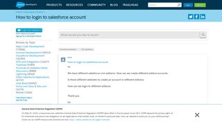 
                            5. How to login to salesforce account - Salesforce Developer Community