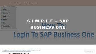 
                            5. How To: Login to SAP Business One - SIMPLE – SAP ...